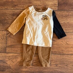 Garanimals Beige Cream Brown Black Colorblock Kids Matching Set